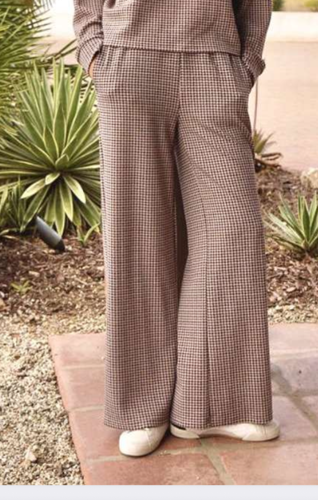Cloud Fleece Flare  Pants Houndstooth