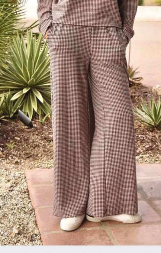 Cloud Fleece Flare  Pants Houndstooth