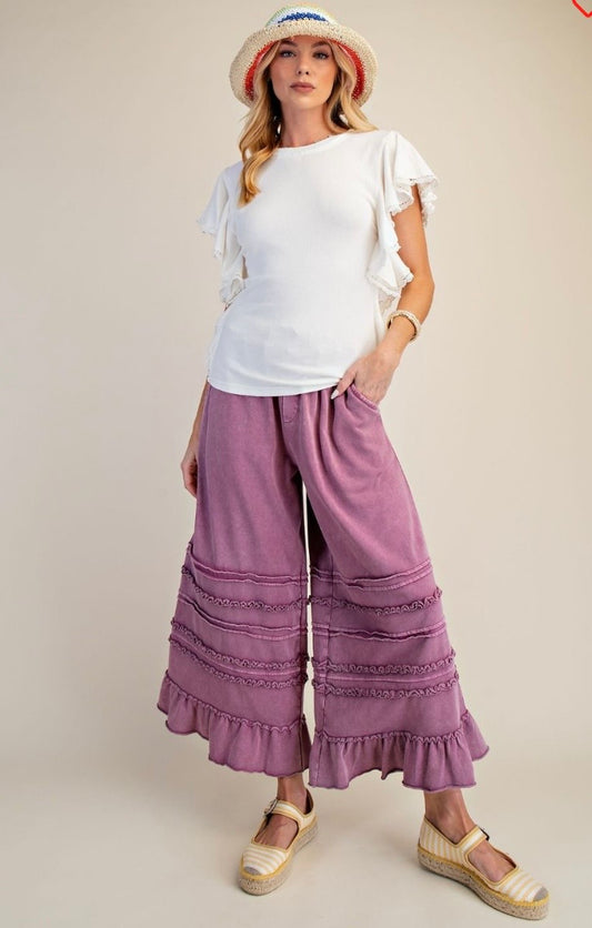 MINERAL WASHED COTTON JERSEY TOP