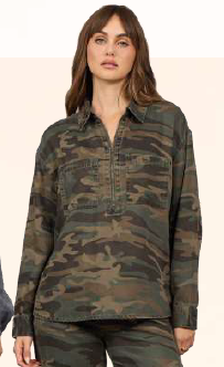 Tencel Camo Quarter Zip
