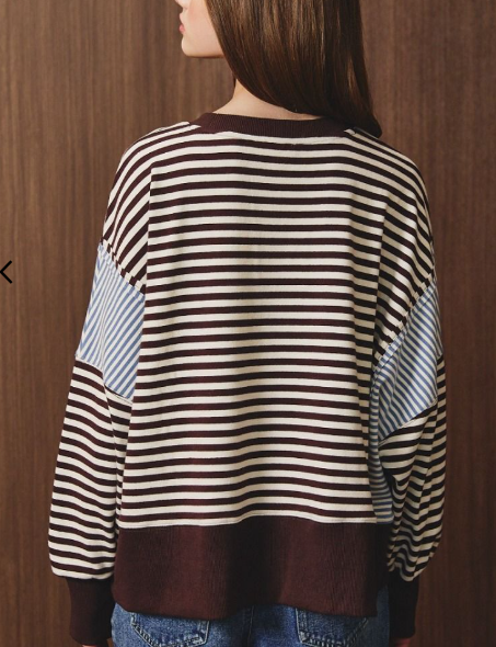 Striped Pullover Brown /Blue
