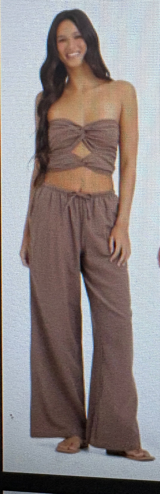 Mocha textured pant