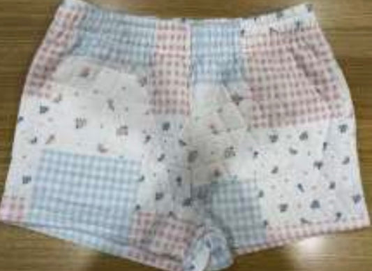 Quilted patchwork shorts