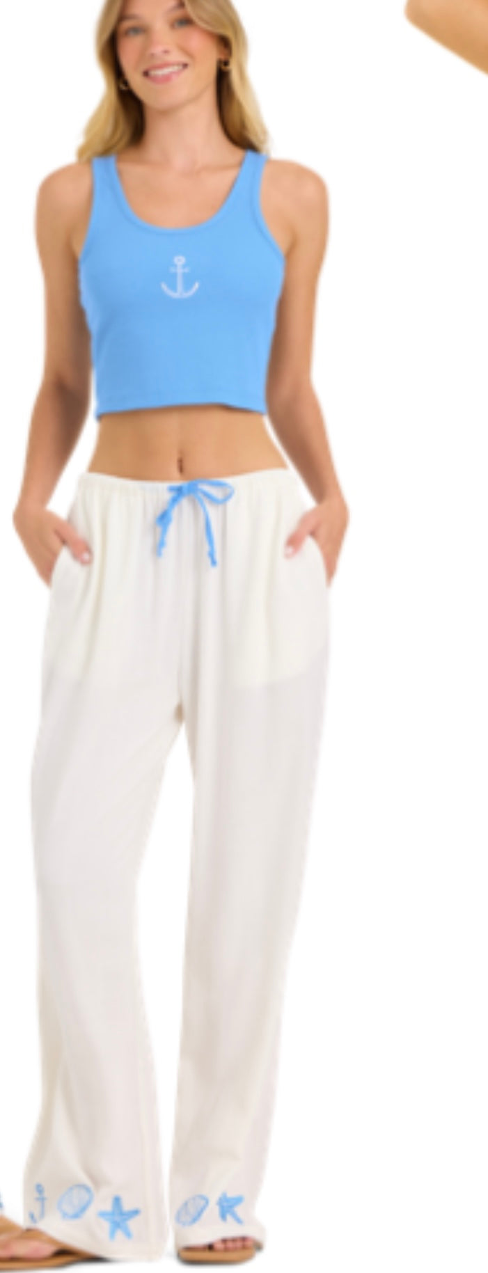 Blue summer shell pants