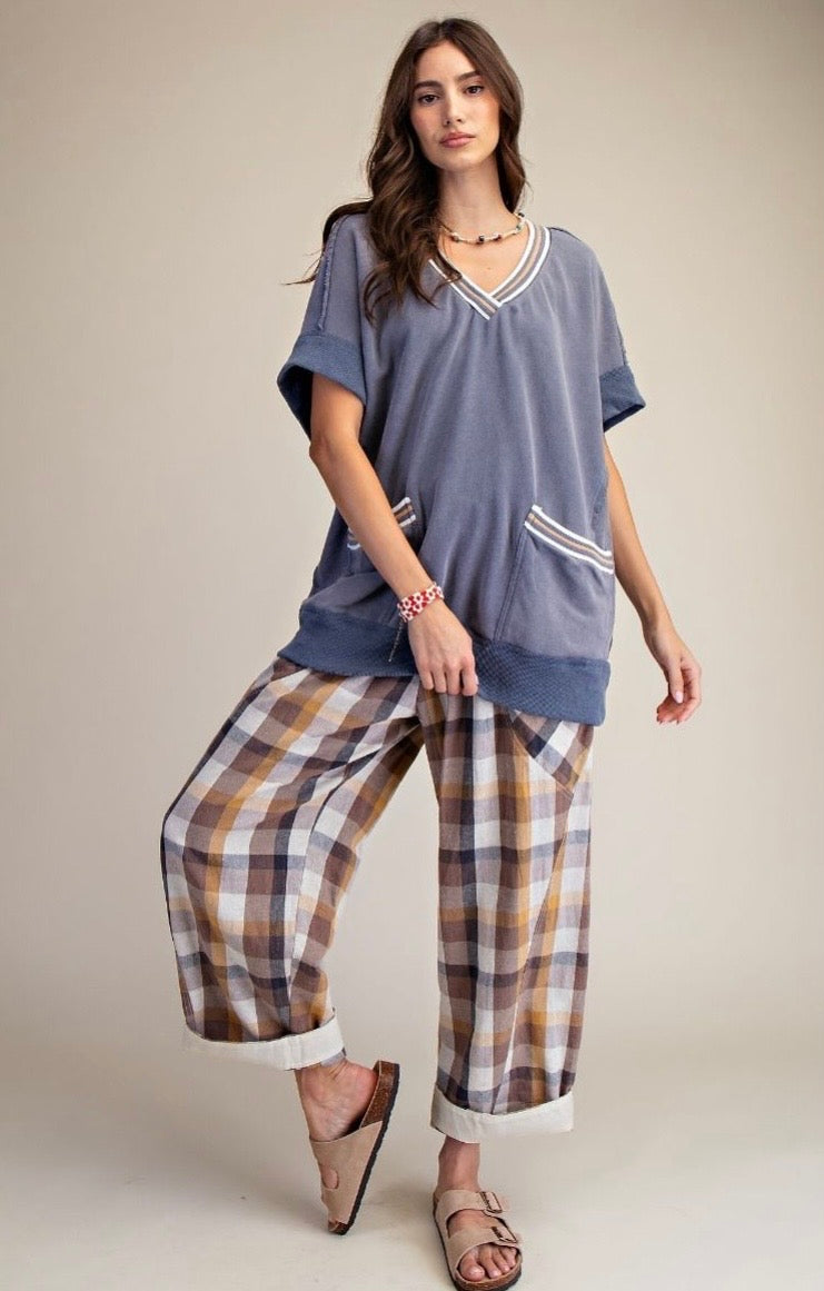 WASHED TERRY OVERSIZE PULLOVER