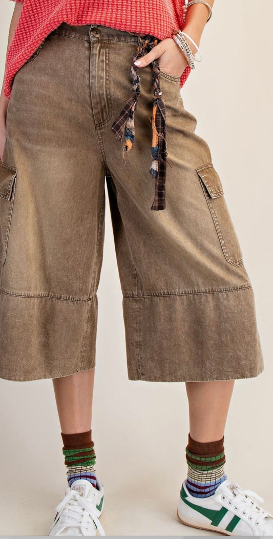 SPECIAL STONE WASHED CARGO PANTS