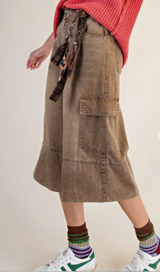 SPECIAL STONE WASHED CARGO PANTS