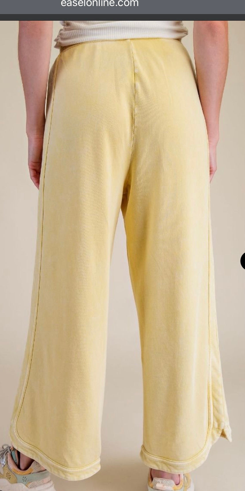 MINERAL WASHED TERRY KNIT PANTS