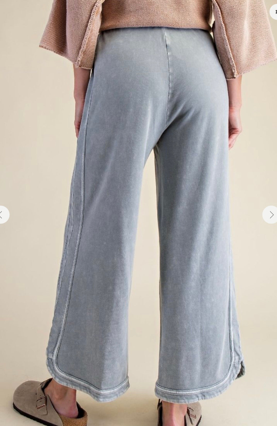 MINERAL WASHED TERRY KNIT PANTS