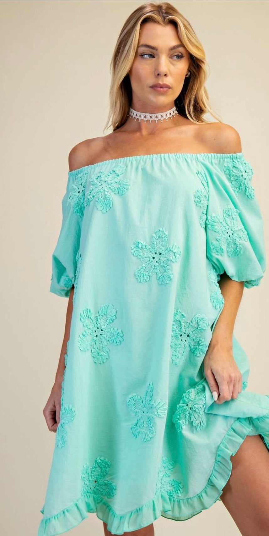 EMBROIDERY DETAILINING COTTON DRESS