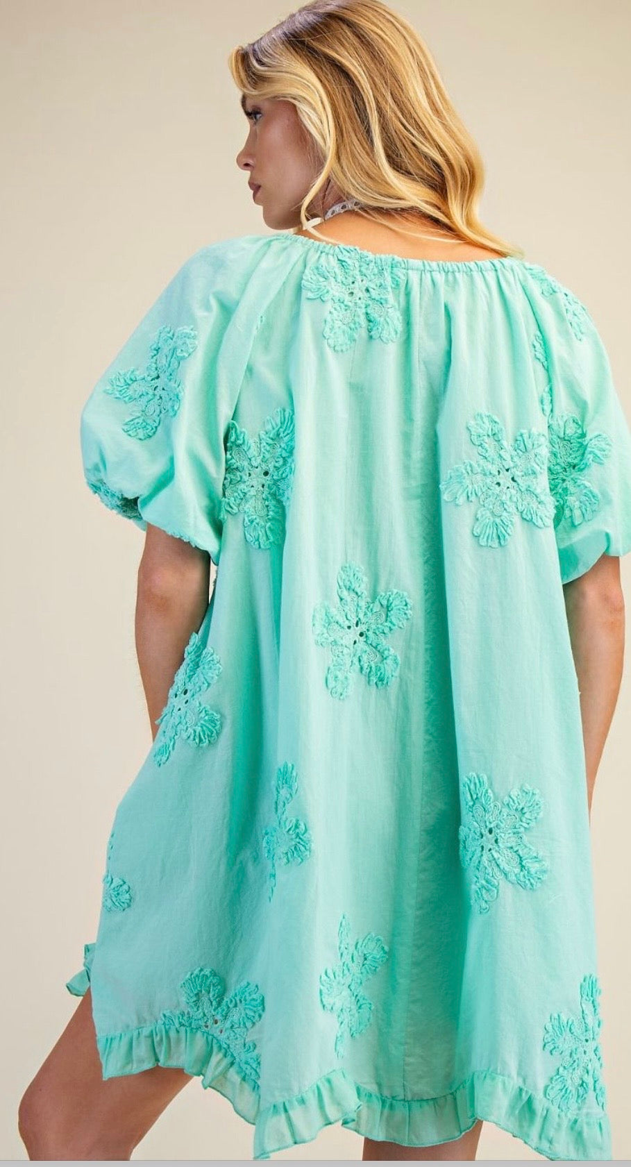 EMBROIDERY DETAILINING COTTON DRESS