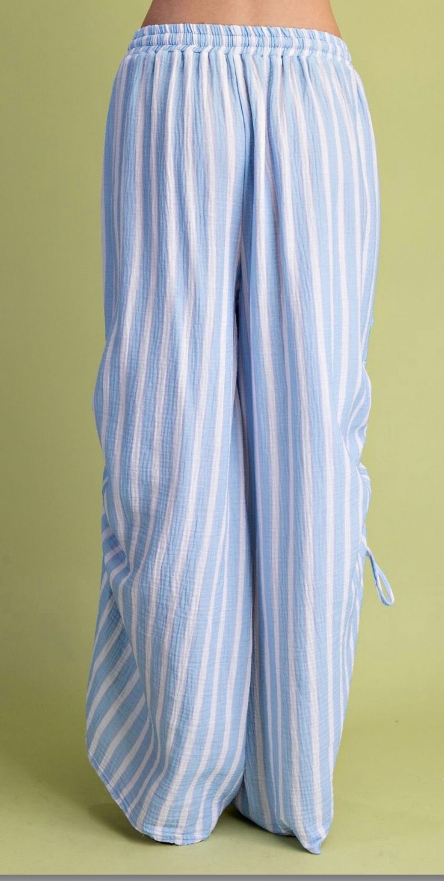 PRINTED COTTON GAUZE PANTS