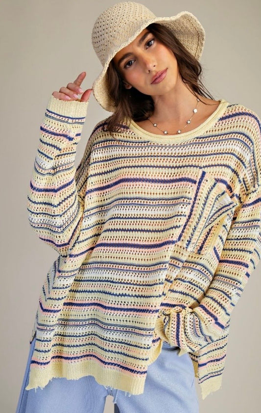 MULTI COLOR THREAD KNIT SWEATER