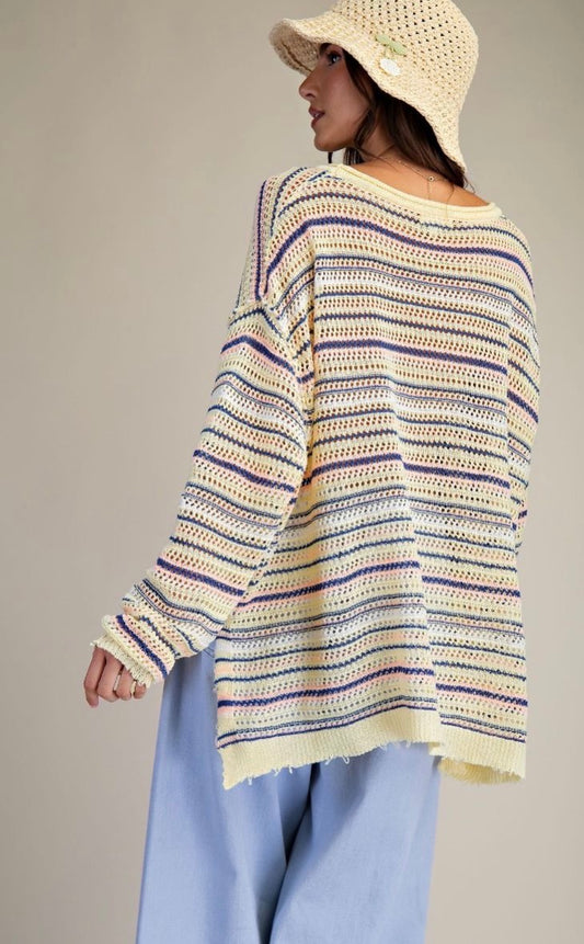 MULTI COLOR THREAD KNIT SWEATER
