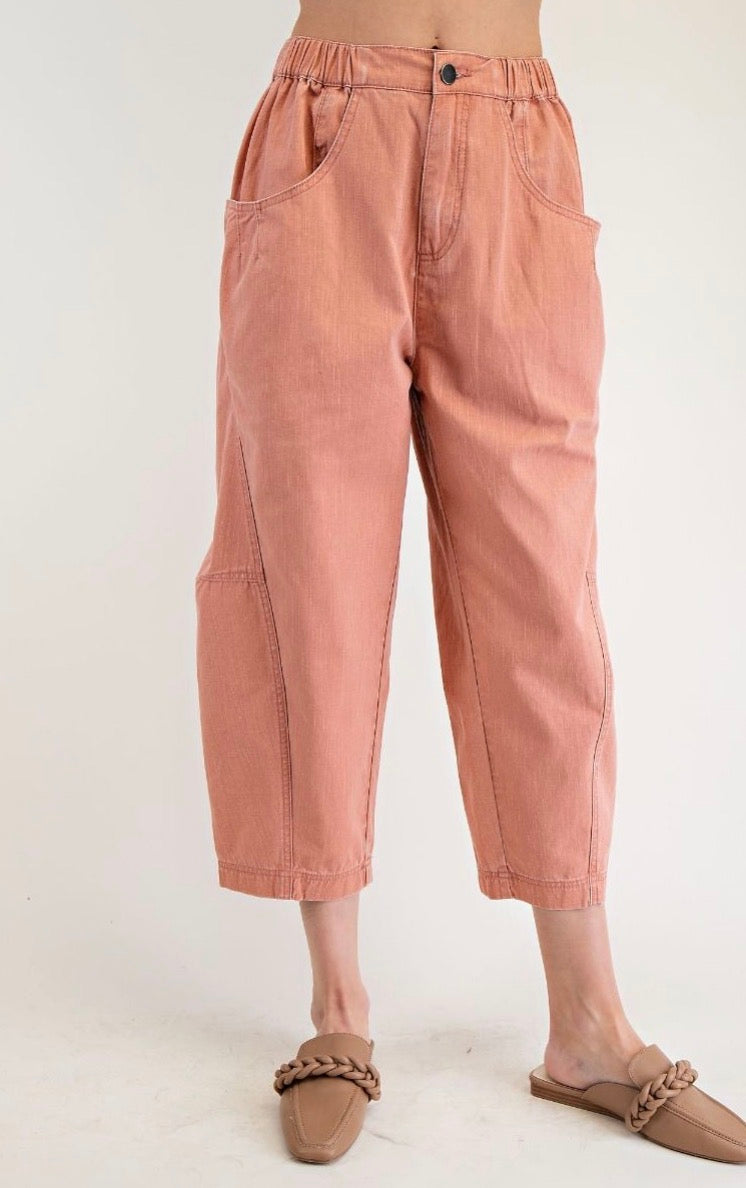 WASHED TWILL PANTS