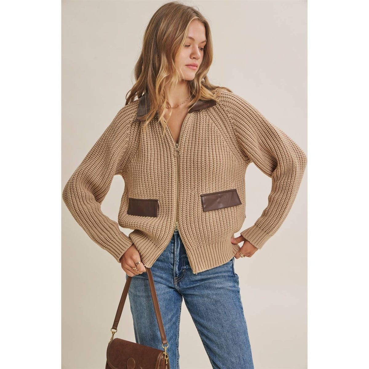 2 way Vegan Sweater Jacket