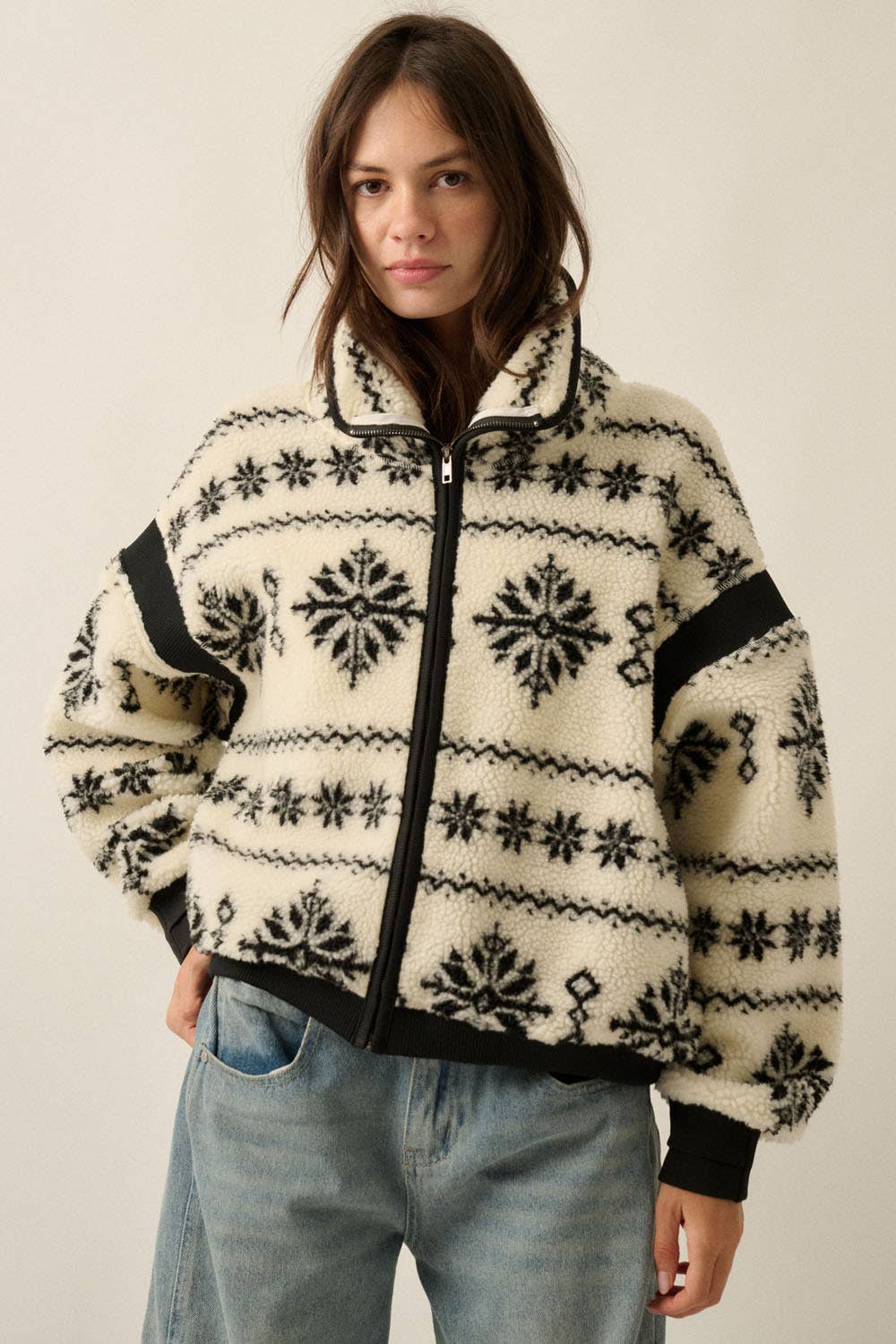 Faire Isle Sherpa Fleece Jacket