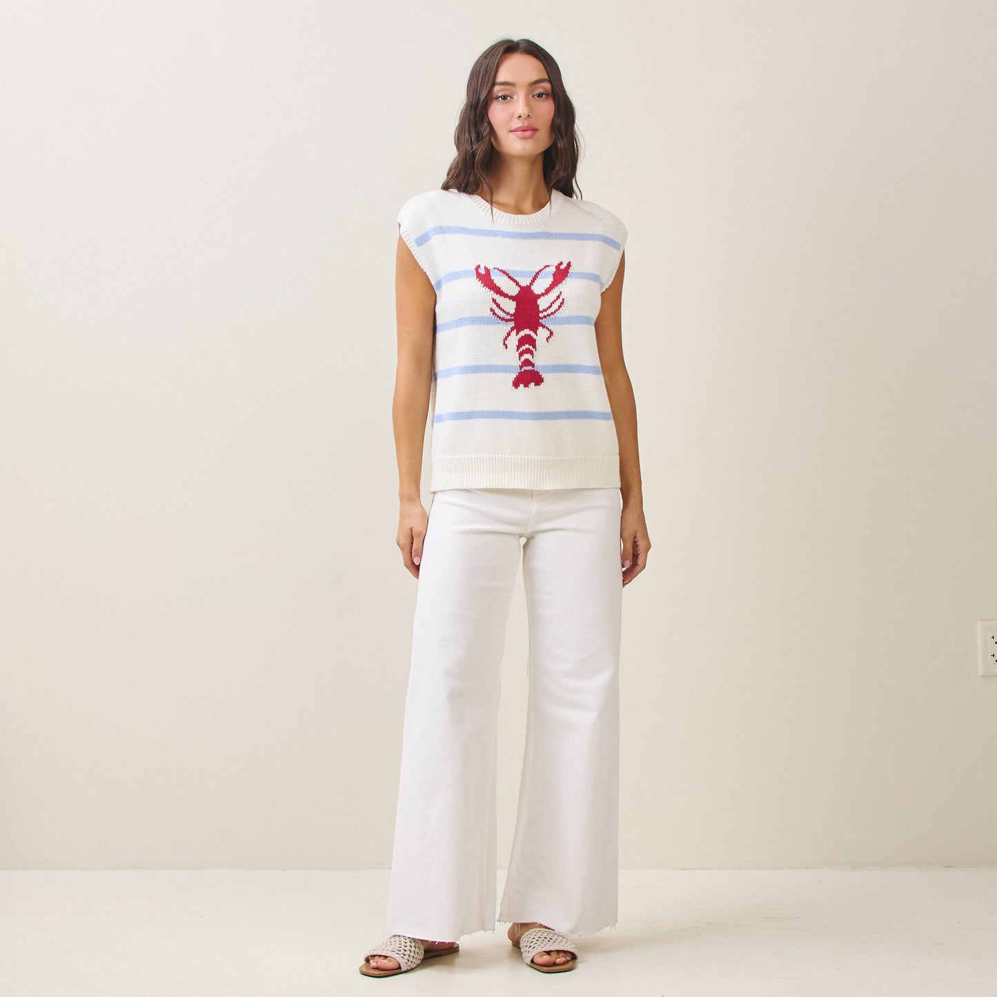 Striped lobster sweater vest