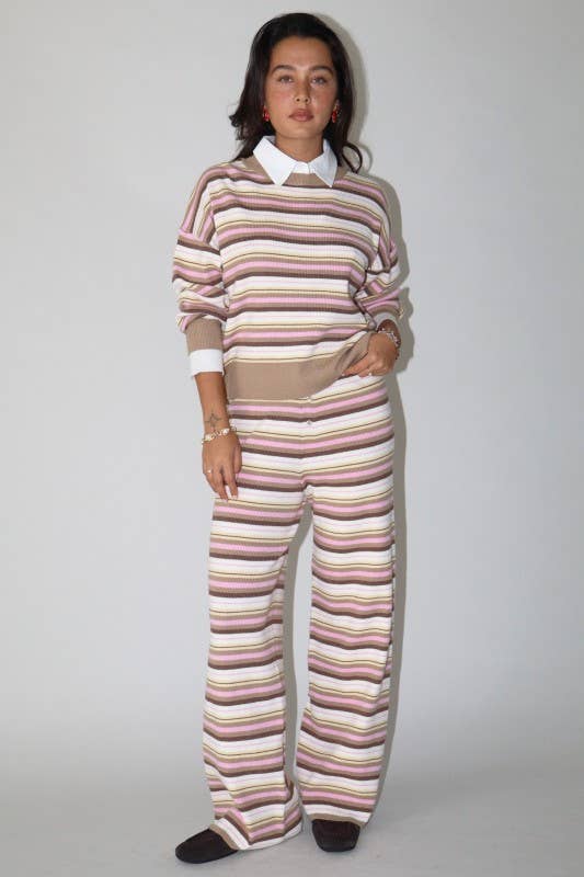 Multi Stripe Knit Pants
