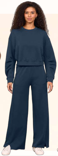 Cloud  fleece wide leg pant