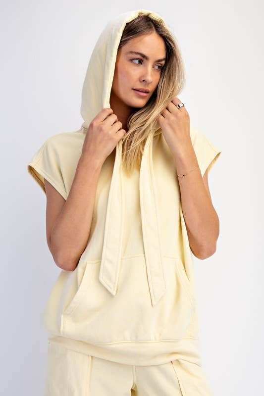Sleeveless French Terry Hoodie