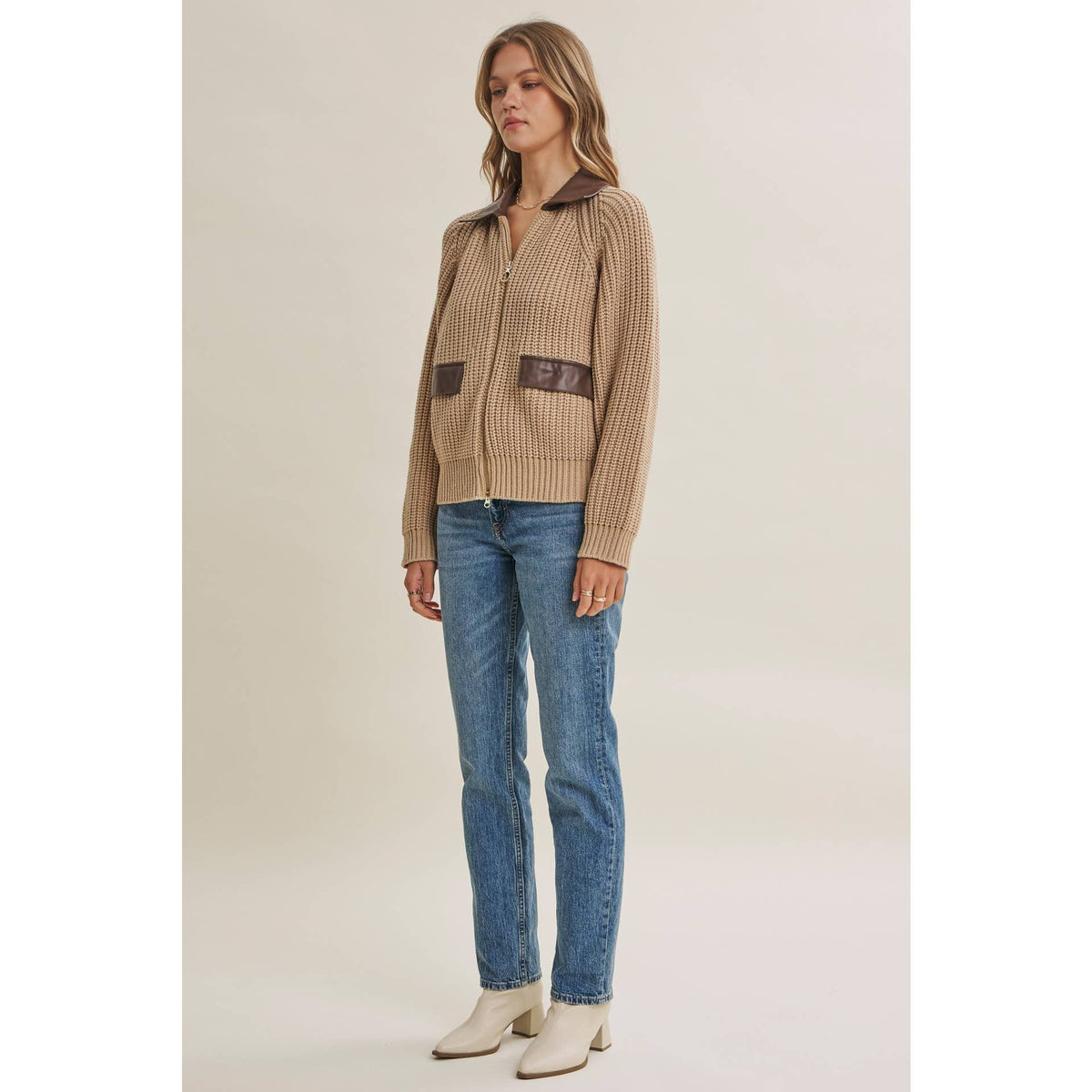 2 way Vegan Sweater Jacket
