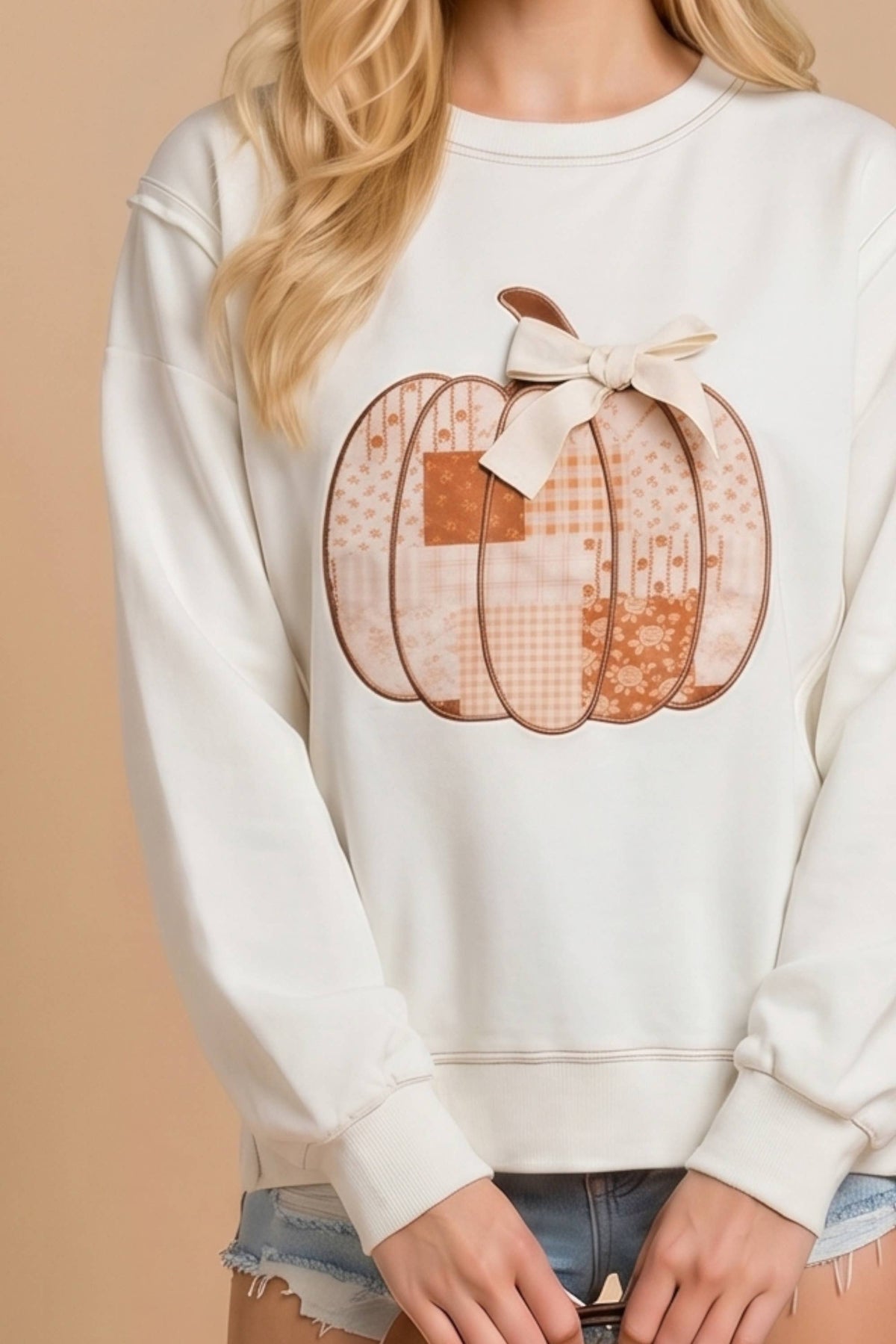 Patchwork Pumpkin Sweatshirt