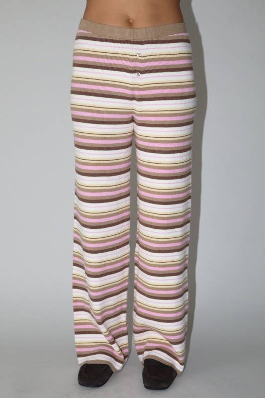Multi Stripe Knit Pants