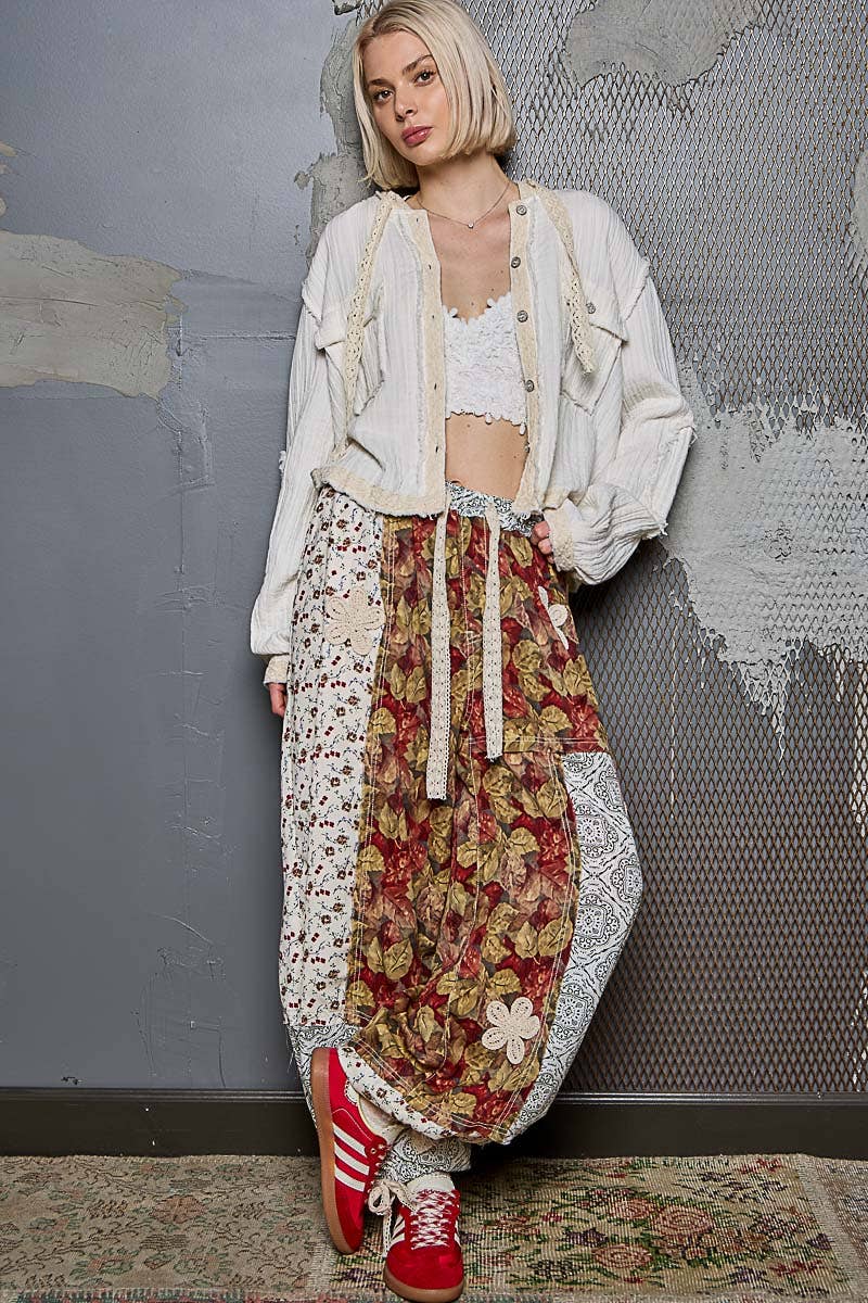 Vintage washing double gauze stitch detail hoodie jacket