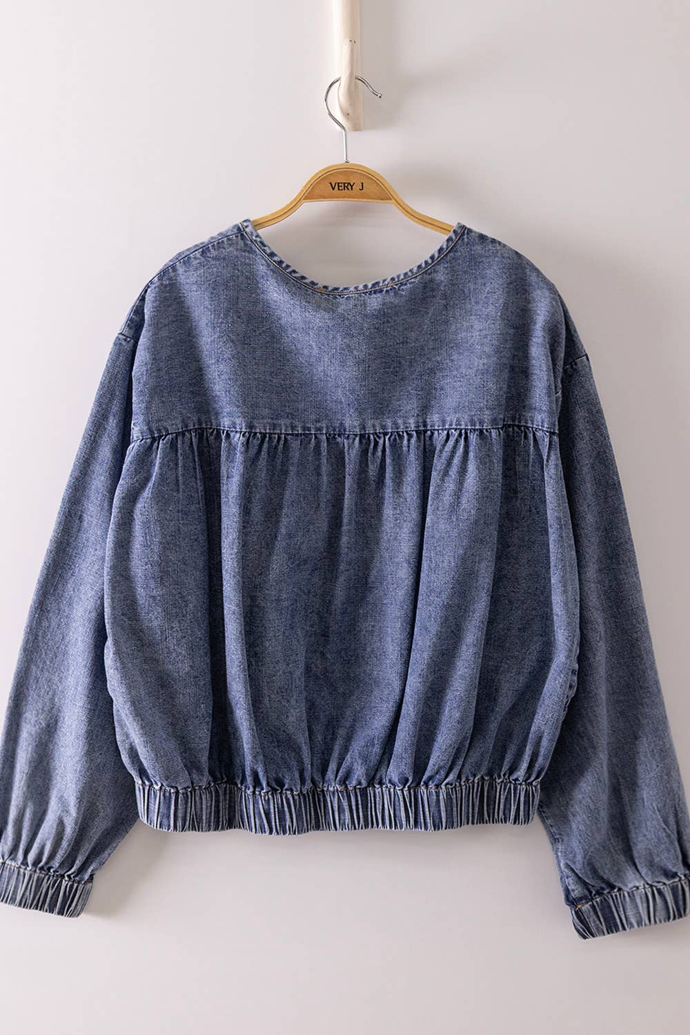 PLUS Tiered Layers Denim Jacket