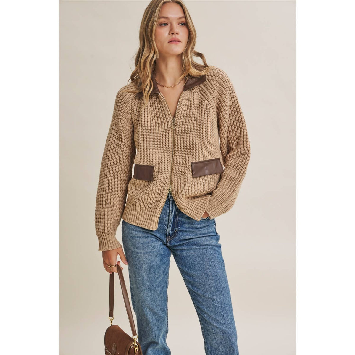 2 way Vegan Sweater Jacket