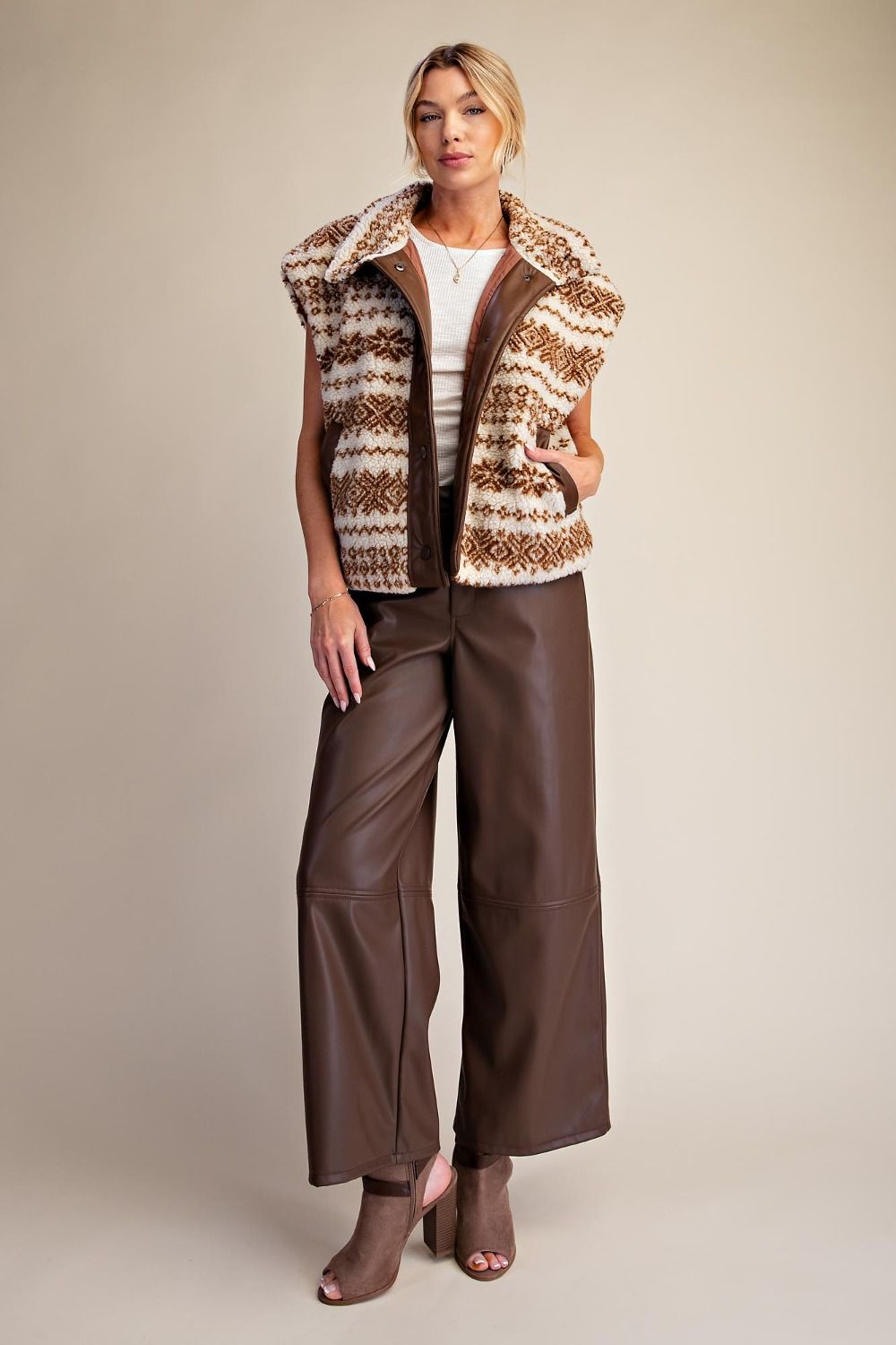 Faux leather pants
