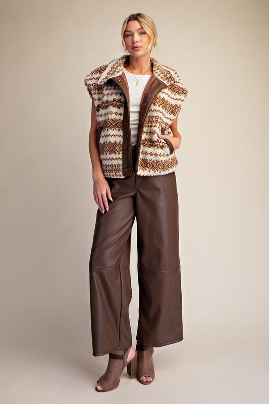 Faux leather pants
