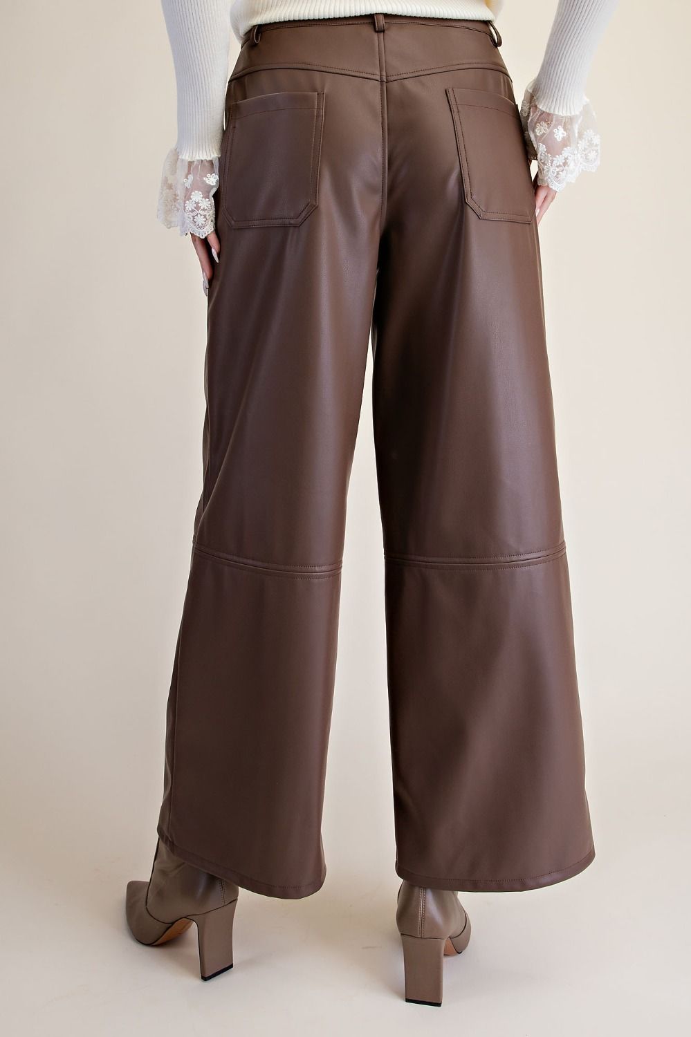 Faux leather pants