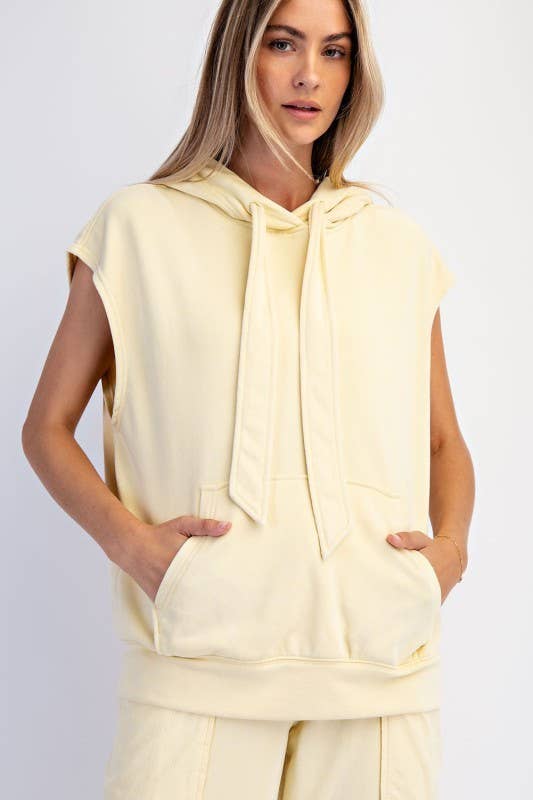 Sleeveless French Terry Hoodie
