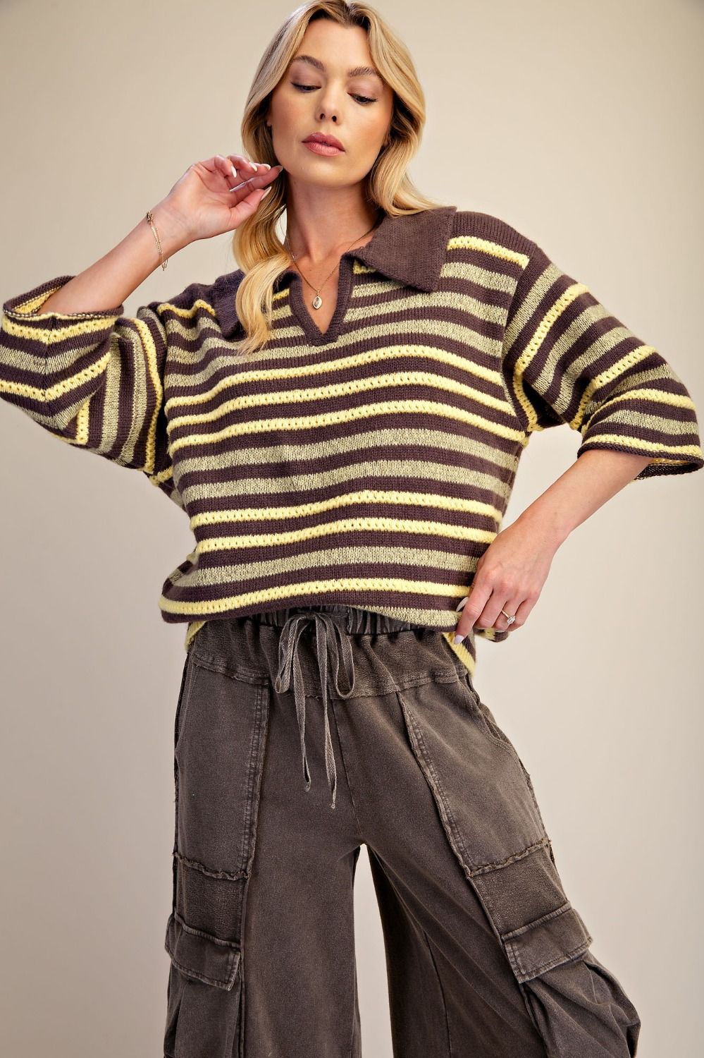 Striped Knit Sweater