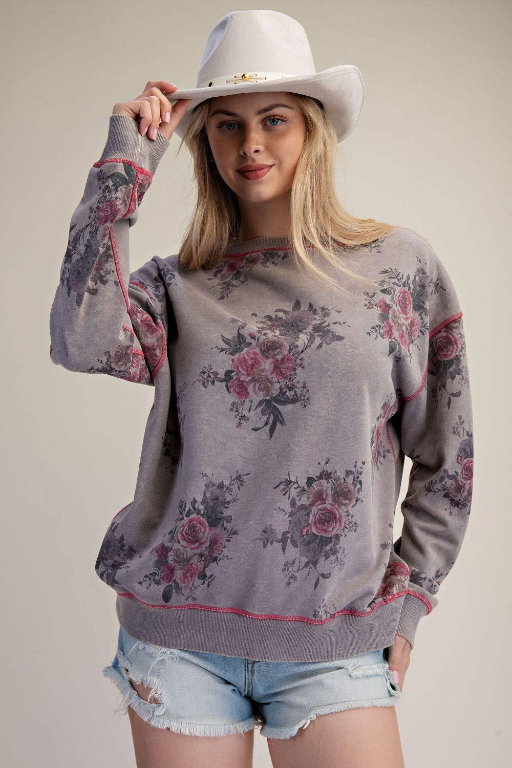 Floral Bouquet French Terry Top