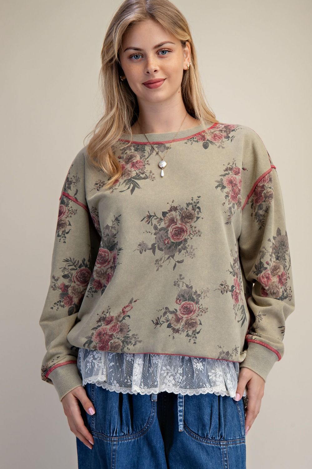 Floral Bouquet French Terry Top