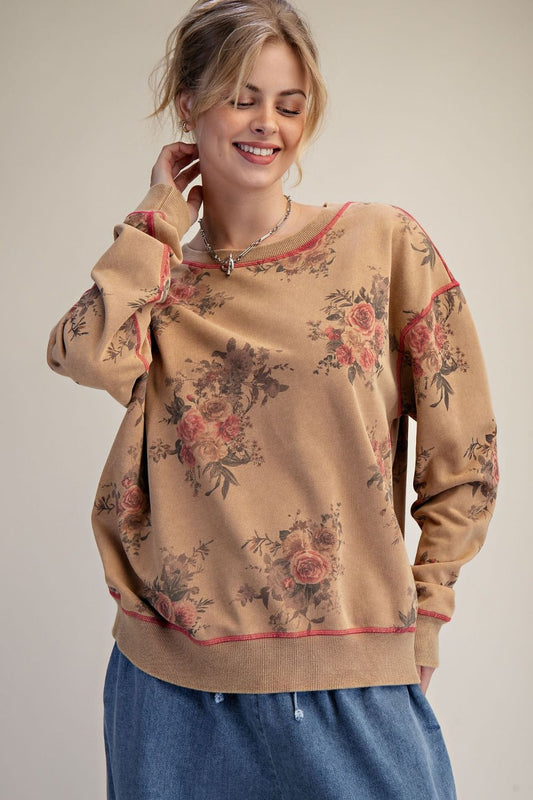 Floral Bouquet French Terry Top