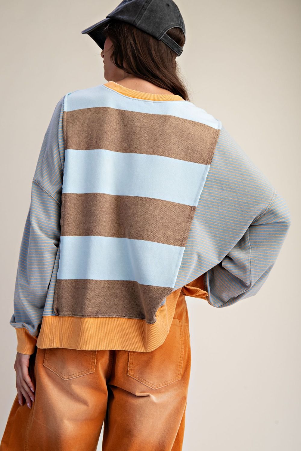 Striped Terry Pullover