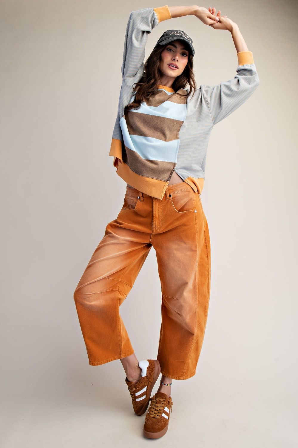 Striped Terry Pullover