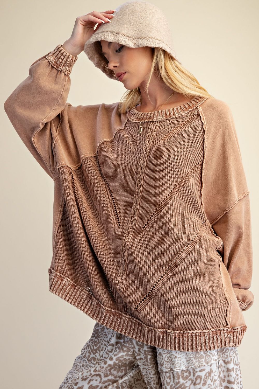 WASHED KNIT SWEATER