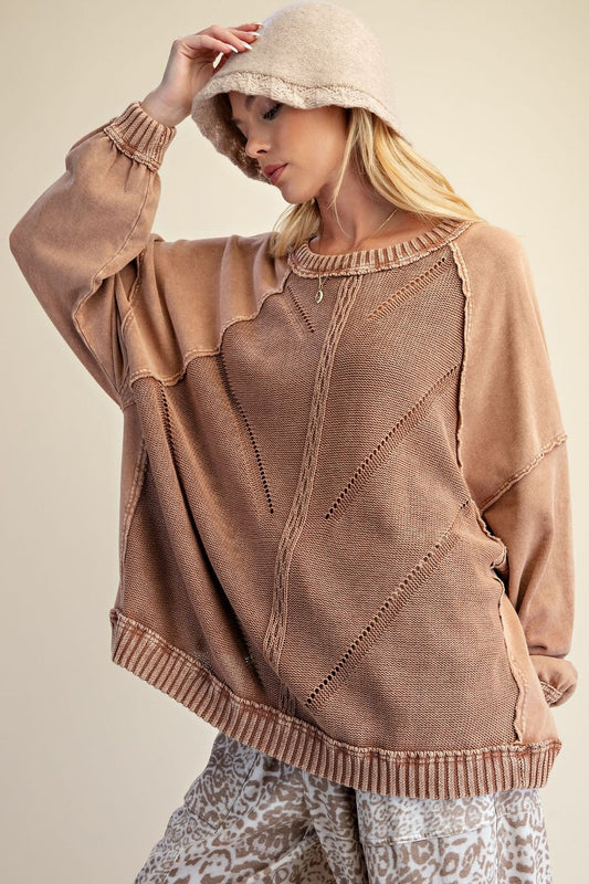 WASHED KNIT SWEATER