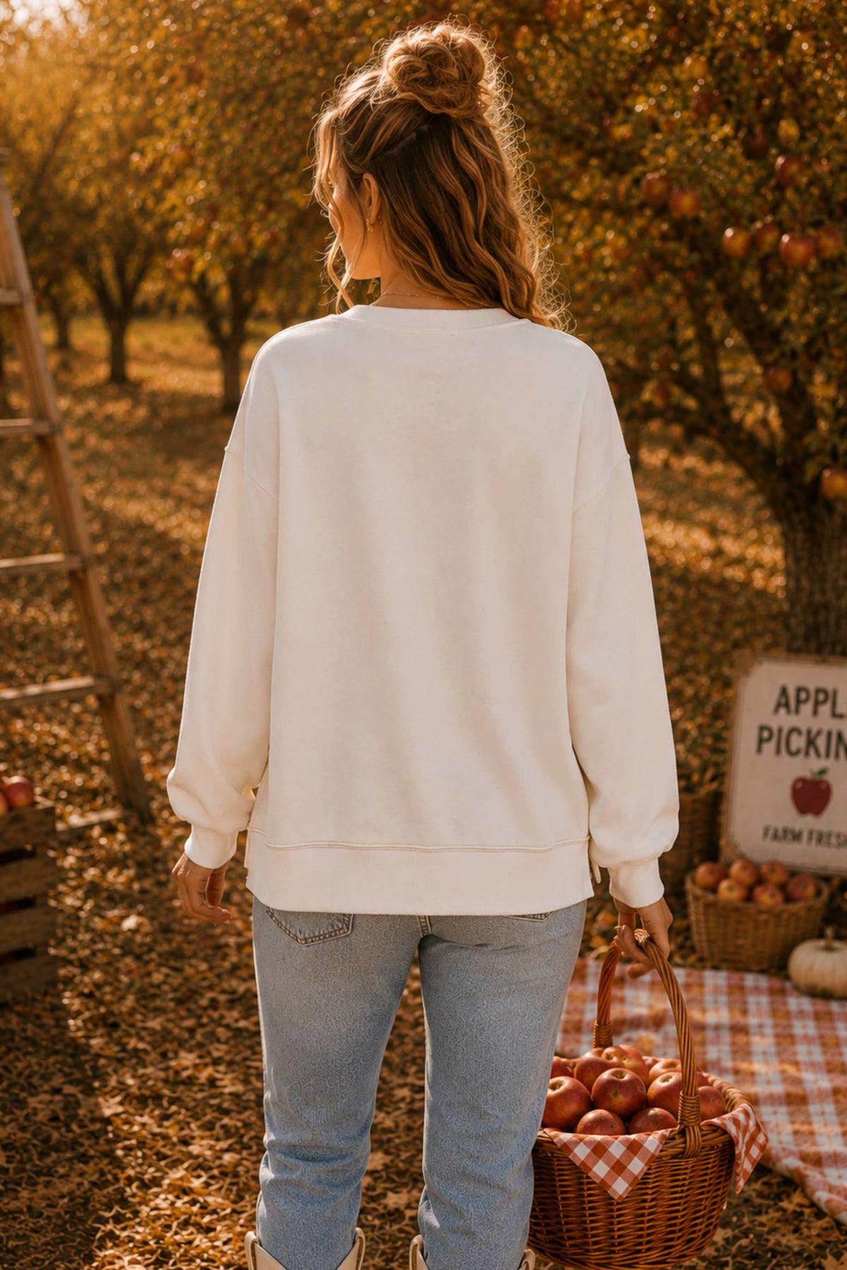 Patchwork Pumpkin Sweatshirt