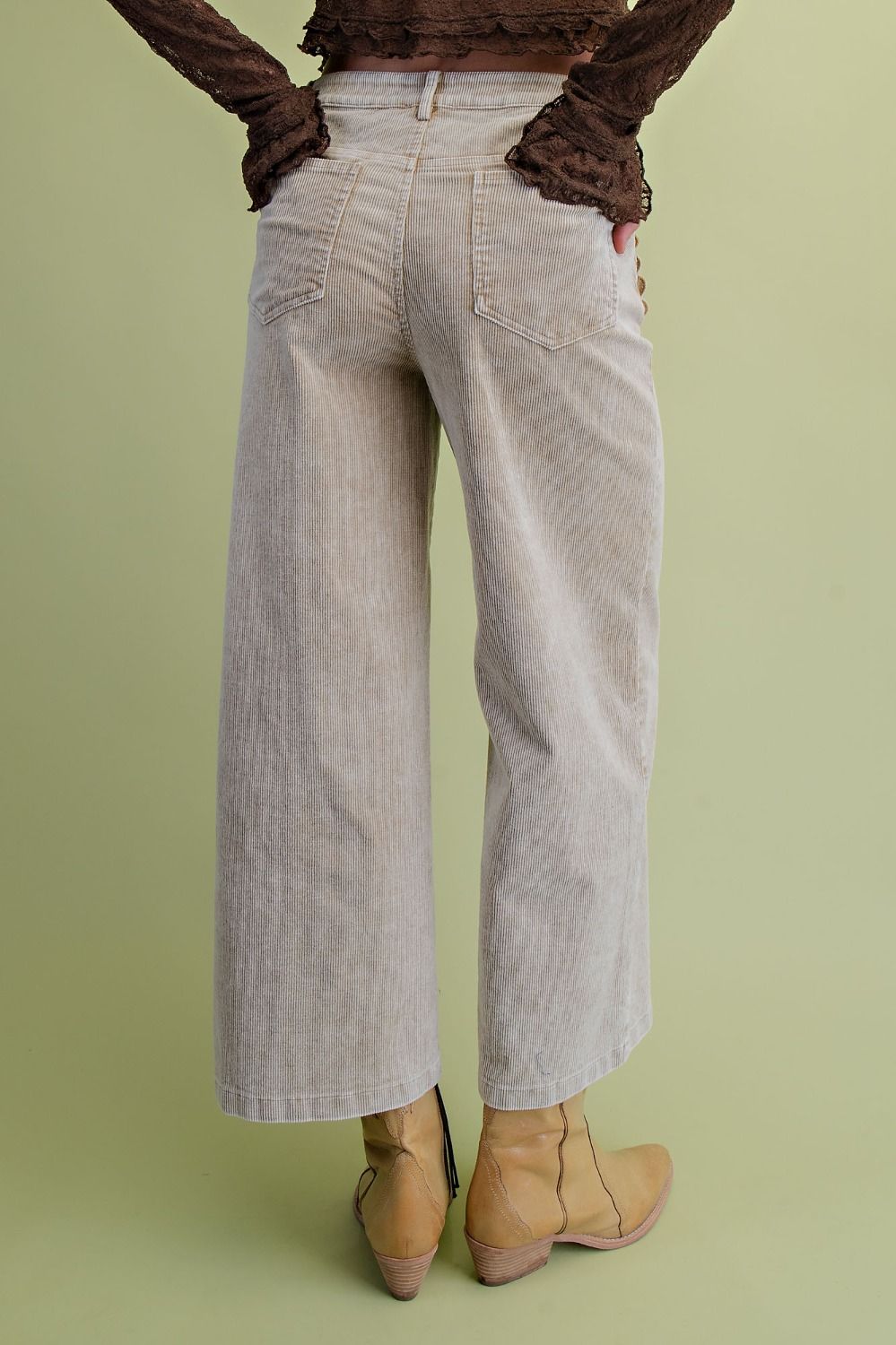 WASHED TWILL PANTS Taupe